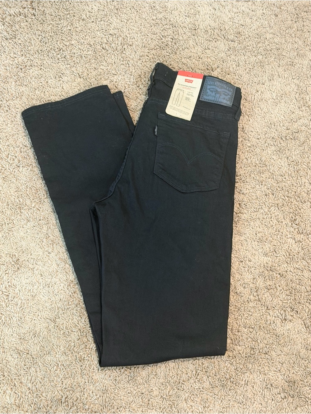 Levi's 314 Shaping Straight Jeans Women's NWT Black Stretch Mid Rise 29x32